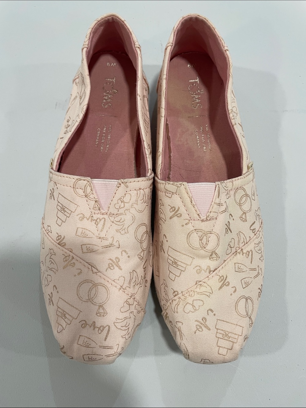 Women’s Toms bridal wedding shoes size 9